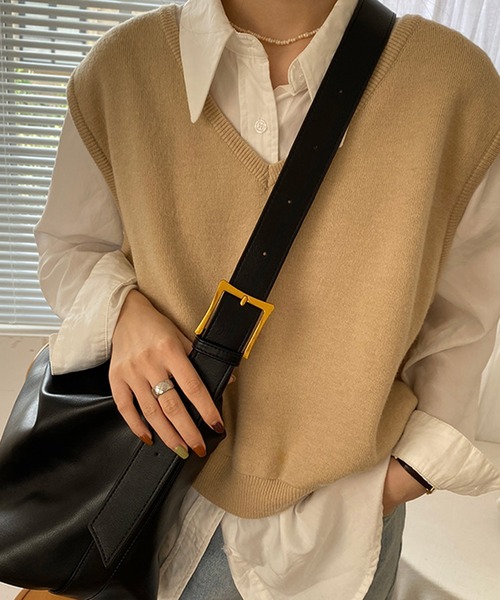 HALEY PESCA(ヘーリーペスカ)の「HALEY PESCA/大容量 合成皮革ショルダーバッグ(ショルダーバッグ・レディース・ブラック/グレー/ブラウン・FREE)」の20枚目の写真