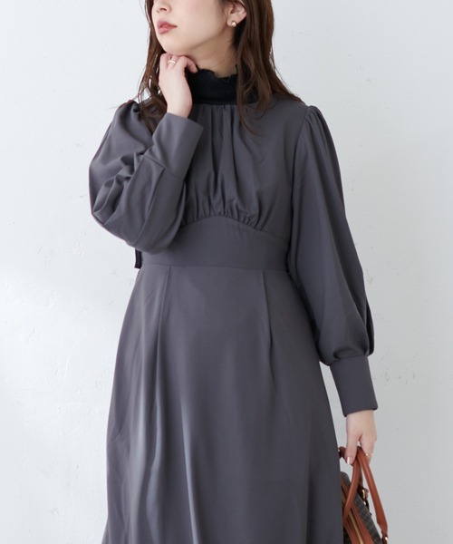 natural couture(ナチュラルクチュール)の「【WEB限定】メランジカットリブタートル(Tシャツ/カットソー・レディース・ブラック/グレー/オフホワイト/サックスブルー・FREE)」の2枚目の写真