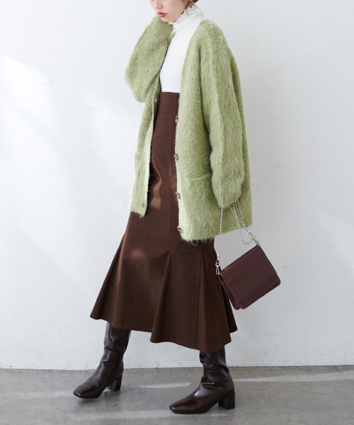 natural couture(ナチュラルクチュール)の「【WEB限定】メランジカットリブタートル(Tシャツ/カットソー・レディース・ブラック/グレー/オフホワイト/サックスブルー・FREE)」の14枚目の写真