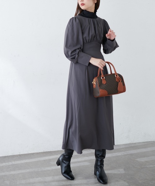 natural couture(ナチュラルクチュール)の「【WEB限定】メランジカットリブタートル(Tシャツ/カットソー・レディース・ブラック/グレー/オフホワイト/サックスブルー・FREE)」の19枚目の写真