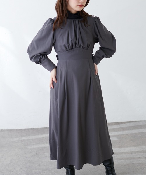 natural couture(ナチュラルクチュール)の「【WEB限定】メランジカットリブタートル(Tシャツ/カットソー・レディース・ブラック/グレー/オフホワイト/サックスブルー・FREE)」の9枚目の写真