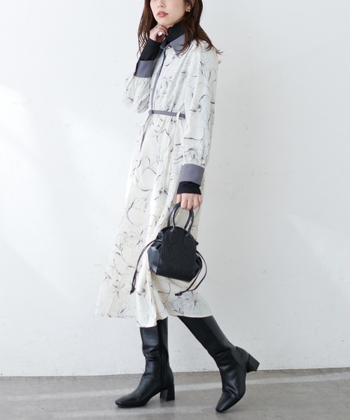 natural couture(ナチュラルクチュール)の「【WEB限定】メランジカットリブタートル(Tシャツ/カットソー・レディース・ブラック/グレー/オフホワイト/サックスブルー・FREE)」の7枚目の写真