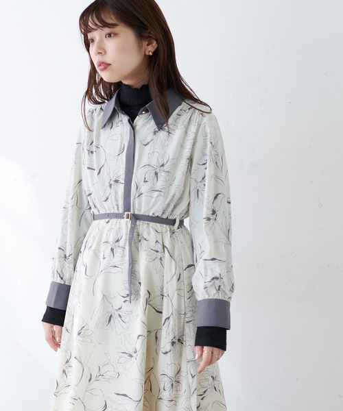 natural couture(ナチュラルクチュール)の「【WEB限定】メランジカットリブタートル(Tシャツ/カットソー・レディース・ブラック/グレー/オフホワイト/サックスブルー・FREE)」の5枚目の写真