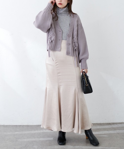 natural couture(ナチュラルクチュール)の「【WEB限定】メランジカットリブタートル(Tシャツ/カットソー・レディース・ブラック/グレー/オフホワイト/サックスブルー・FREE)」の15枚目の写真