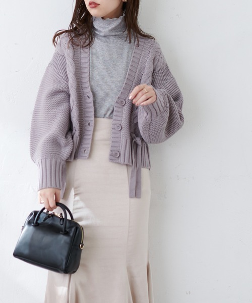 natural couture(ナチュラルクチュール)の「【WEB限定】メランジカットリブタートル(Tシャツ/カットソー・レディース・ブラック/グレー/オフホワイト/サックスブルー・FREE)」の12枚目の写真