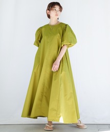 2022 SS ボリュームパフスリーブロングワンピース