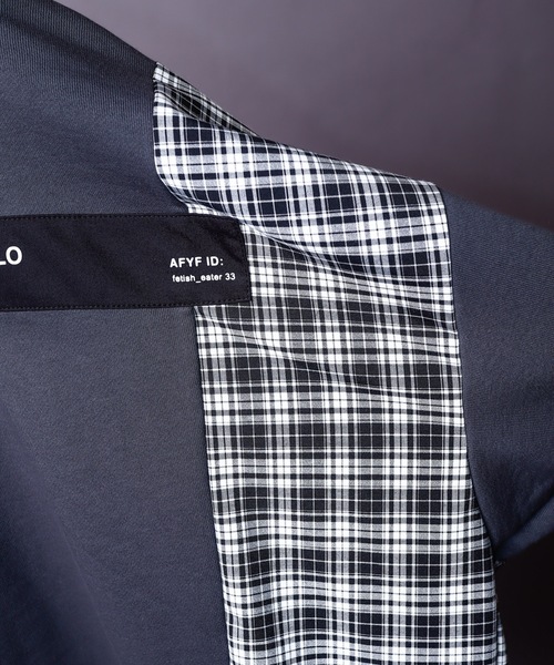 rovtski（ロフトスキー）の「SPRING SIDE CHECK SWEAT/スプリング サイドチェックオーバーサイズ スウェット/トレーナー（スウェット・メンズ・アッシュグレー/ブラック/サックスブルー/ピンク/キナリ・FREE）」の11枚目の写真