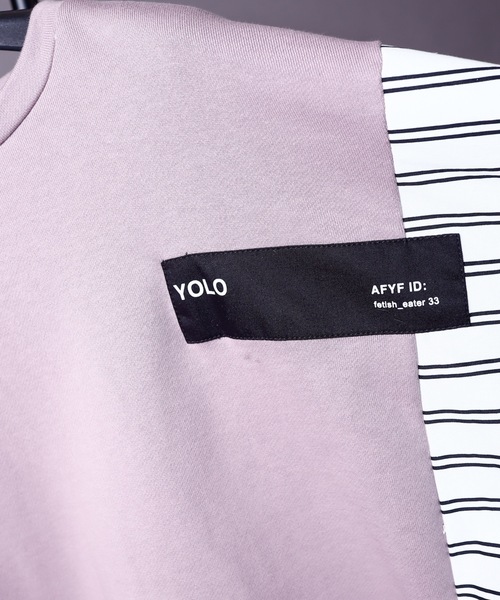 rovtski（ロフトスキー）の「SPRING SIDE CHECK SWEAT/スプリング サイドチェックオーバーサイズ スウェット/トレーナー（スウェット・メンズ・アッシュグレー/ブラック/サックスブルー/ピンク/キナリ・FREE）」の15枚目の写真