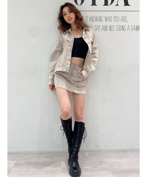 aya♡theory luxe 定価4.3万 デニム風ショートブルゾン aya♡theory luxe 定価4.3万 デニム風ショートブルゾン Theory