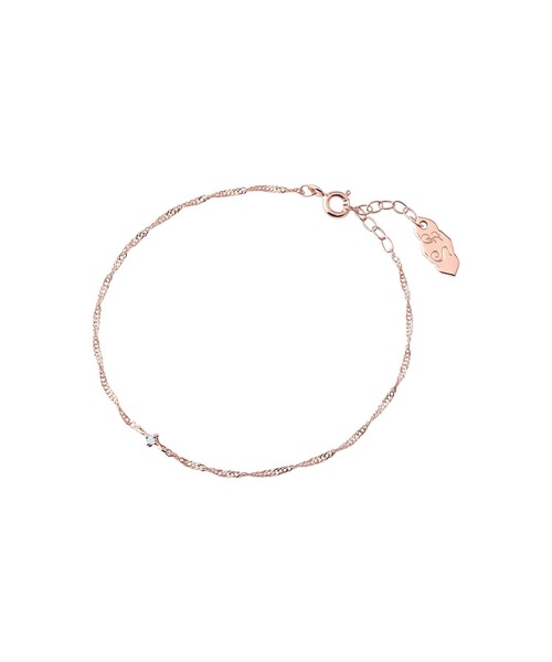 FREE STYLE フリースタイル ツイストシルバーチェーンブレスレット ピンクゴールドカラー（ブレスレット）｜FREE STYLE（フリースタイル） 5,742円