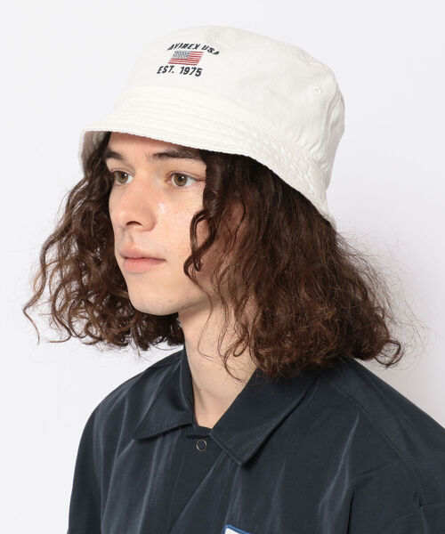 AVIREX（アヴィレックス）の「【WEB&DEPOT限定】バケット ハット / BUCKET HAT "USA" / アヴィレックス / AVIREX（ハット・メンズ・ブラック/オフホワイト/タン/インディゴブルー・FREE）」の15枚目の写真
