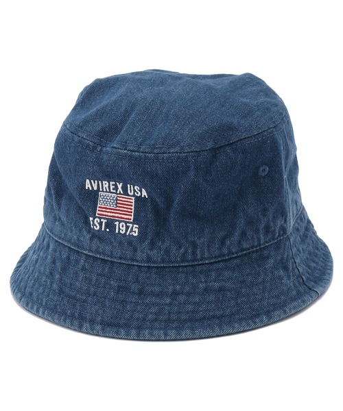 AVIREX（アヴィレックス）の「【WEB&DEPOT限定】バケット ハット / BUCKET HAT "USA" / アヴィレックス / AVIREX（ハット・メンズ・ブラック/オフホワイト/タン/インディゴブルー・FREE）」の4枚目の写真