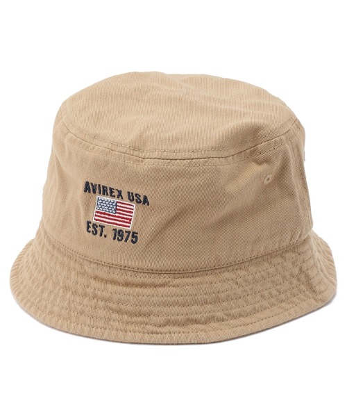 AVIREX（アヴィレックス）の「【WEB&DEPOT限定】バケット ハット / BUCKET HAT "USA" / アヴィレックス / AVIREX（ハット・メンズ・ブラック/オフホワイト/タン/インディゴブルー・FREE）」の3枚目の写真