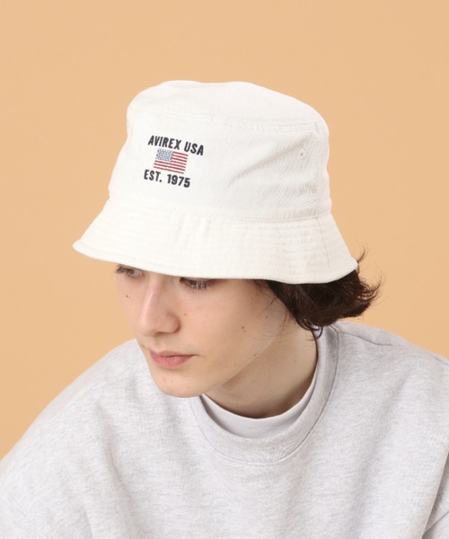 AVIREX（アヴィレックス）の「【WEB&DEPOT限定】バケット ハット / BUCKET HAT "USA" / アヴィレックス / AVIREX（ハット・メンズ・ブラック/オフホワイト/タン/インディゴブルー・FREE）」の10枚目の写真
