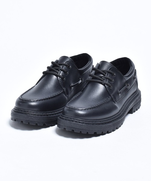 SVEC（シュベック）の「Uチップ デッキシューズ / チャンキーソール 3ホール（モカシン/デッキシューズ・メンズ・ブラック系その他/ブラック系その他2・43/40/41/42/44/39）」の11枚目の写真