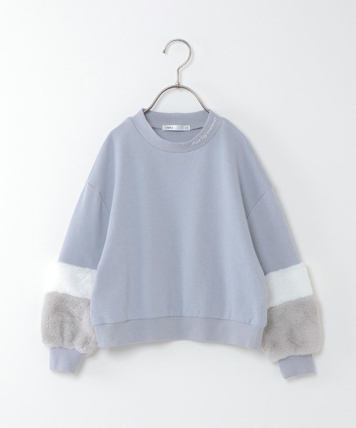 ikka(イッカ)の「【キッズ】モックネック刺繍ファープルオーバー(120~160cm)(スウェット・キッズ・ベージュ/ブルー・120/130/140/150/160)」の12枚目の写真