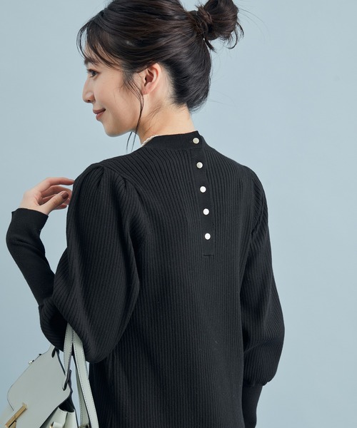 VIS（ビス）の「【星玲奈さんコラボ】スリーブコンシャスアシンメトリー切り替えニットワンピース（ワンピース・レディース・ライトグリーン/ベージュ/ブラック・FREE）」の12枚目の写真