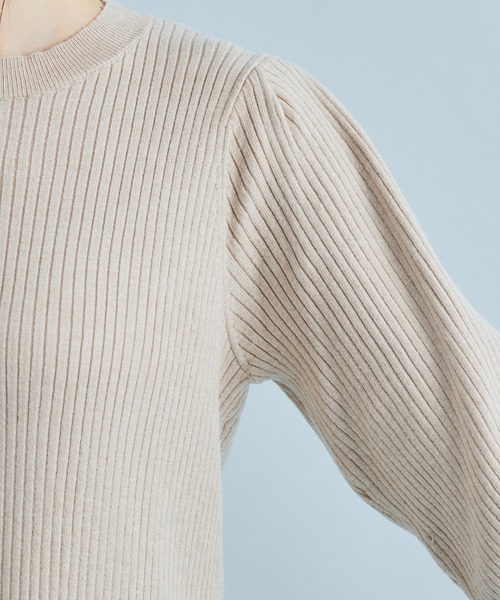 VIS（ビス）の「【星玲奈さんコラボ】スリーブコンシャスアシンメトリー切り替えニットワンピース（ワンピース・レディース・ライトグリーン/ベージュ/ブラック・FREE）」の21枚目の写真