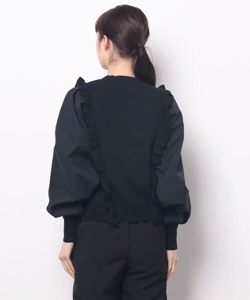 AZUL by moussy(アズールバイマウジー)の「FRILL KNIT PULLOVER /フリルニットプルオーバー(ニット/セーター・レディース・ブラック/グレー系その他/ライトベージュ・SMALL/MEDIUM)」の5枚目の写真