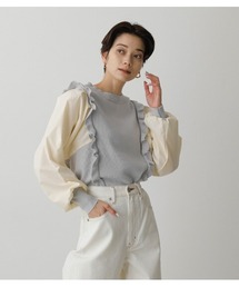 AZUL by moussy（アズールバイマウジー）の「FRILL KNIT PULLOVER /フリルニットプルオーバー（ニット/セーター・レディース）」