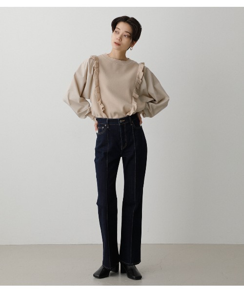 AZUL by moussy(アズールバイマウジー)の「FRILL KNIT PULLOVER /フリルニットプルオーバー(ニット/セーター・レディース・ブラック/グレー系その他/ライトベージュ・SMALL/MEDIUM)」の12枚目の写真