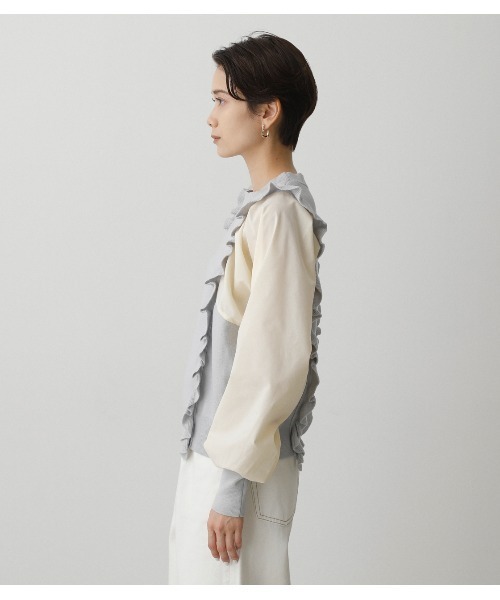 AZUL by moussy(アズールバイマウジー)の「FRILL KNIT PULLOVER /フリルニットプルオーバー(ニット/セーター・レディース・ブラック/グレー系その他/ライトベージュ・SMALL/MEDIUM)」の19枚目の写真