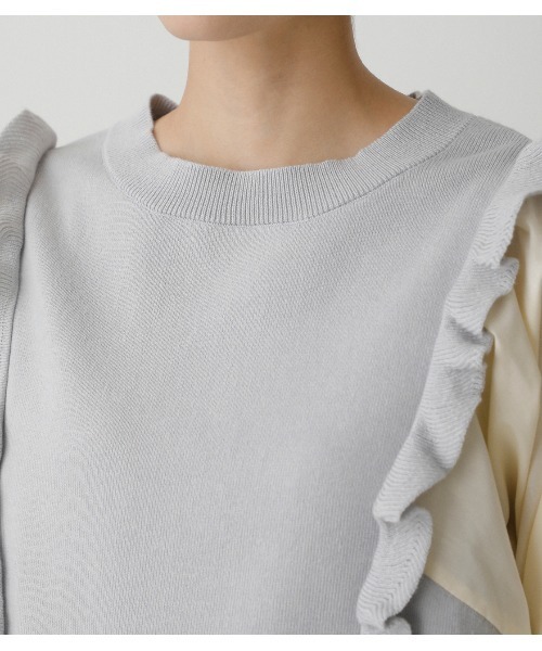 AZUL by moussy(アズールバイマウジー)の「FRILL KNIT PULLOVER /フリルニットプルオーバー(ニット/セーター・レディース・ブラック/グレー系その他/ライトベージュ・SMALL/MEDIUM)」の17枚目の写真