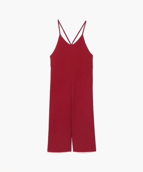 To b. by agnes b.(トゥービーバイアニエスベー)の「WQ06 PANTALON キャミソールパンタロン(サロペット/オーバーオール・レディース・レッド・40/38/36)」の4枚目の写真