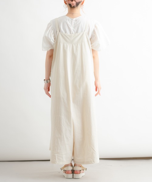 Wordtrobe（ワードトローブ）の「【wordtrobe】コットンドリル 前ボタン サロペット（サロペット/オーバーオール・レディース・チャコールグレー/キナリ・FREE）」の6枚目の写真