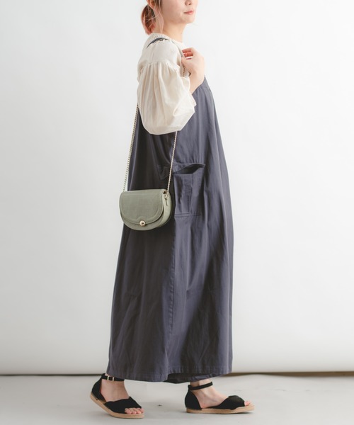 Wordtrobe（ワードトローブ）の「【wordtrobe】コットンドリル 前ボタン サロペット（サロペット/オーバーオール・レディース・チャコールグレー/キナリ・FREE）」の15枚目の写真