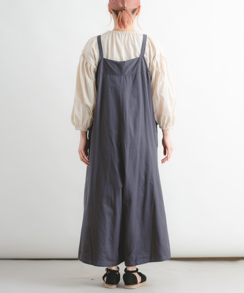 Wordtrobe（ワードトローブ）の「【wordtrobe】コットンドリル 前ボタン サロペット（サロペット/オーバーオール・レディース・チャコールグレー/キナリ・FREE）」の17枚目の写真