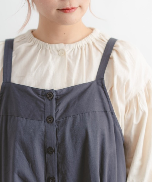 Wordtrobe（ワードトローブ）の「【wordtrobe】コットンドリル 前ボタン サロペット（サロペット/オーバーオール・レディース・チャコールグレー/キナリ・FREE）」の18枚目の写真