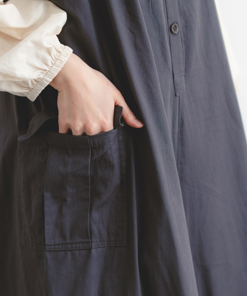 Wordtrobe（ワードトローブ）の「【wordtrobe】コットンドリル 前ボタン サロペット（サロペット/オーバーオール・レディース・チャコールグレー/キナリ・FREE）」の19枚目の写真