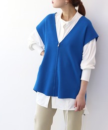 Sugar Rose / front zip knit vest(フロントZIPニットベスト)