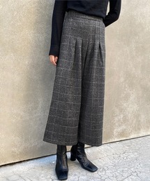 ハイウエスト ワイドパンツ ウエストゴム