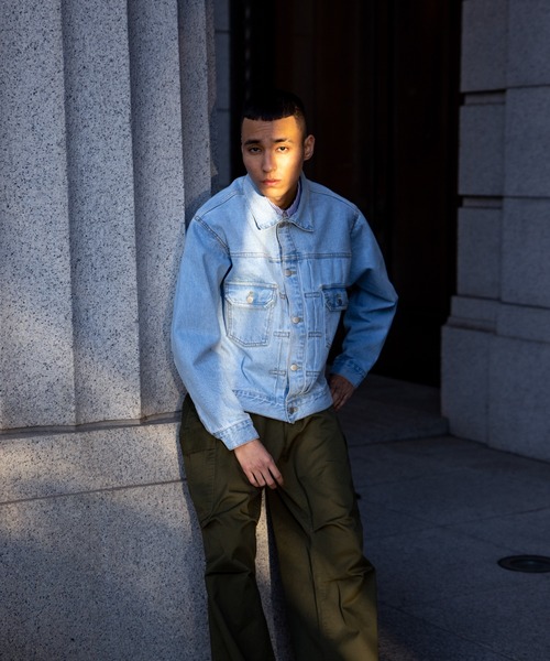 WEGO（ウィゴー）の「WEGO/ワイドカーゴパンツ（カーゴパンツ・メンズ・カーキ/ホワイト/ブラック・SMALL/LARGE/MEDIUM）」の5枚目の写真