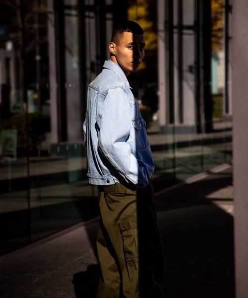 WEGO（ウィゴー）の「WEGO/ワイドカーゴパンツ（カーゴパンツ・メンズ・カーキ/ホワイト/ブラック・SMALL/LARGE/MEDIUM）」の6枚目の写真