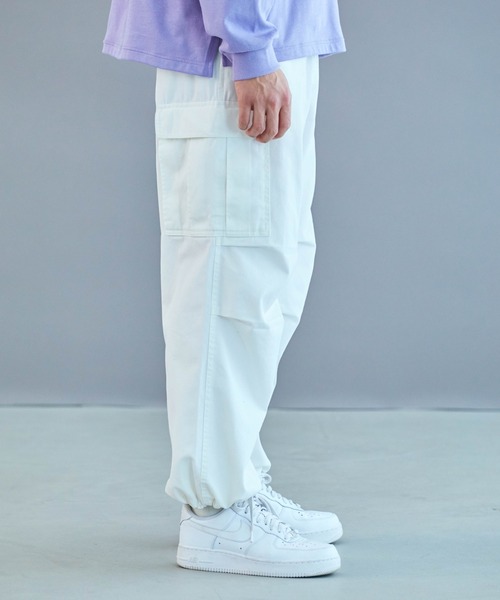 WEGO（ウィゴー）の「WEGO/ワイドカーゴパンツ（カーゴパンツ・メンズ・カーキ/ホワイト/ブラック・SMALL/LARGE/MEDIUM）」の11枚目の写真