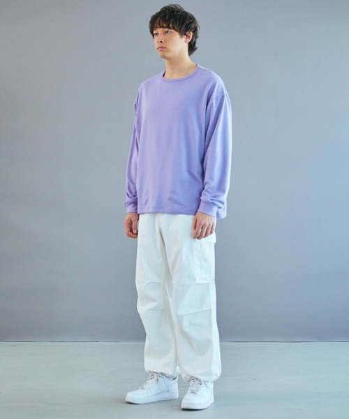 WEGO（ウィゴー）の「WEGO/ワイドカーゴパンツ（カーゴパンツ・メンズ・カーキ/ホワイト/ブラック・SMALL/LARGE/MEDIUM）」の13枚目の写真