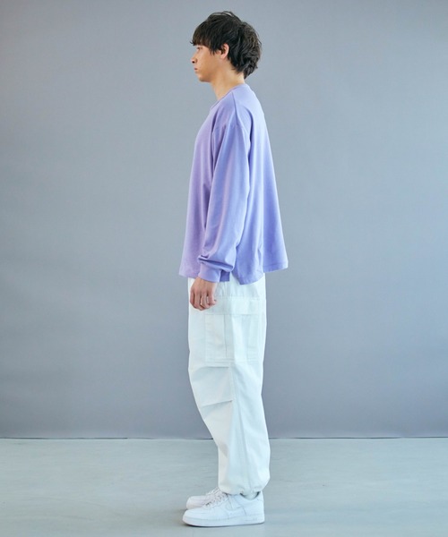 WEGO（ウィゴー）の「WEGO/ワイドカーゴパンツ（カーゴパンツ・メンズ・カーキ/ホワイト/ブラック・SMALL/LARGE/MEDIUM）」の14枚目の写真