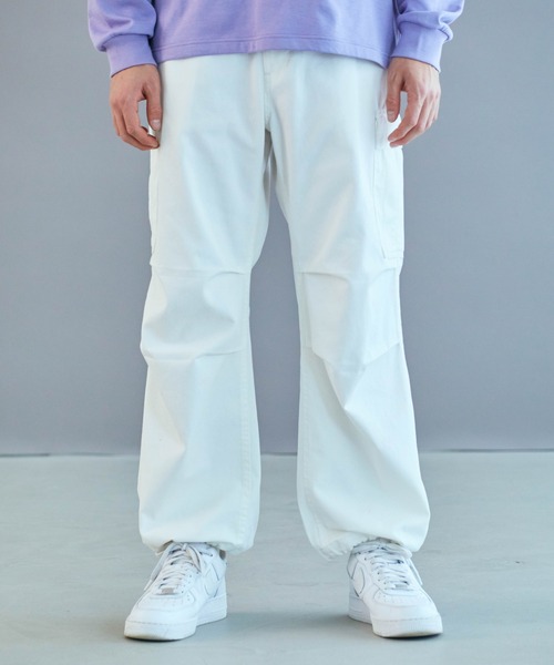 WEGO（ウィゴー）の「WEGO/ワイドカーゴパンツ（カーゴパンツ・メンズ・カーキ/ホワイト/ブラック・SMALL/LARGE/MEDIUM）」の8枚目の写真