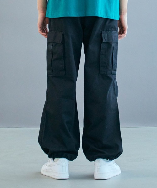 WEGO（ウィゴー）の「WEGO/ワイドカーゴパンツ（カーゴパンツ・メンズ・カーキ/ホワイト/ブラック・SMALL/LARGE/MEDIUM）」の19枚目の写真