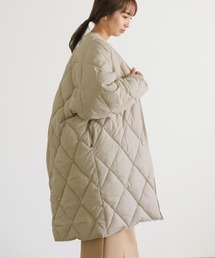 キルティングボリュームロングダウンコート
