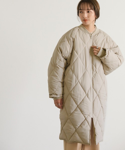 select MOCA(セレクトモカ)の「キルティングボリュームロングダウンコート(ダウンジャケット/コート・レディース・ブラック/カーキ/アイボリー・FREE)」の19枚目の写真