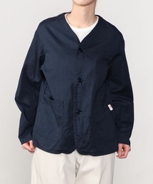 DANTON | ボイルダブルガーゼ ノーカラーカバーオール WOMEN