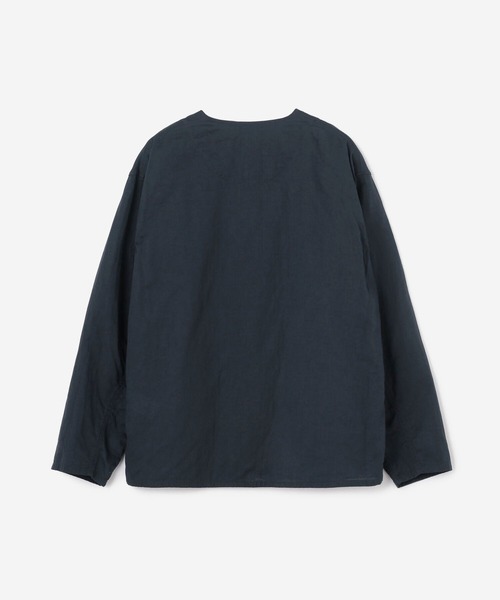 DANTON(ダントン)の「DANTON | ボイルダブルガーゼ ノーカラーカバーオール WOMEN(カバーオール・レディース・オフホワイト/ネイビー・36)」の10枚目の写真