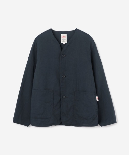美品 DANTON ダントン ダブルガーゼノーカラーカバーオール