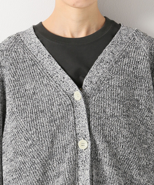 IENA（イエナ）の「リネンコットンシルク畦カーディガン