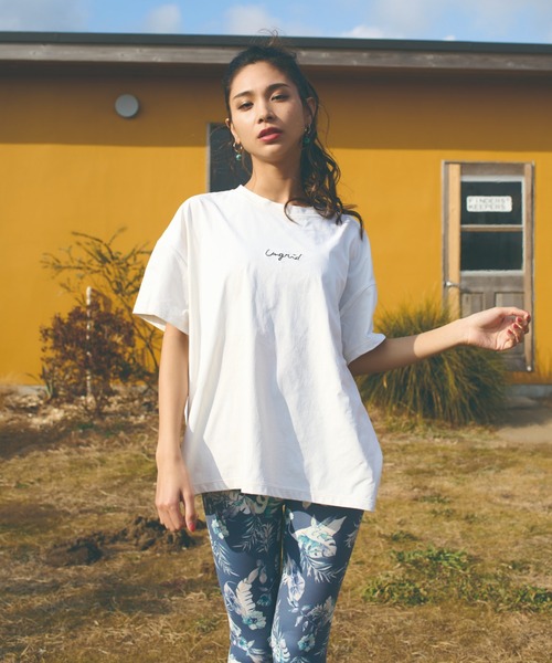 Ungrid（アングリッド）の「【ムラサキスポーツ別注】UNGRID/アングリッド  水陸両用  ルーズシルエットワンポイントロゴTシャツ/ラッシュガードTシャツ   623118（Tシャツ/カットソー・レディース・ホワイト/ブラック/グレイッシュベージュ・M）」の4枚目の写真