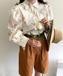 me+em select | 花柄パワーショルダークロップドシャツブラウス(シャツ/ブラウス)